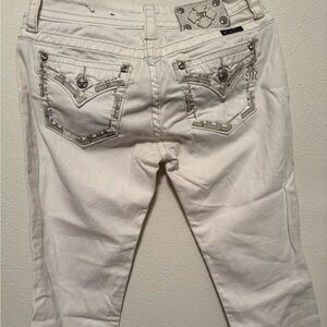 White Embellished Jeans